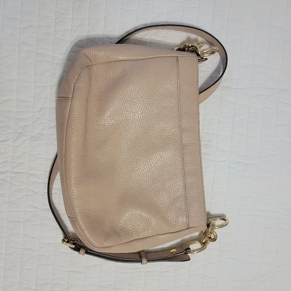 NWT MK Shoulder Convertible 'Hallie' Blush Leather Cross Body Bag - Picture 8 of 10
